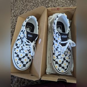 Vans flower checkerboard sneakers